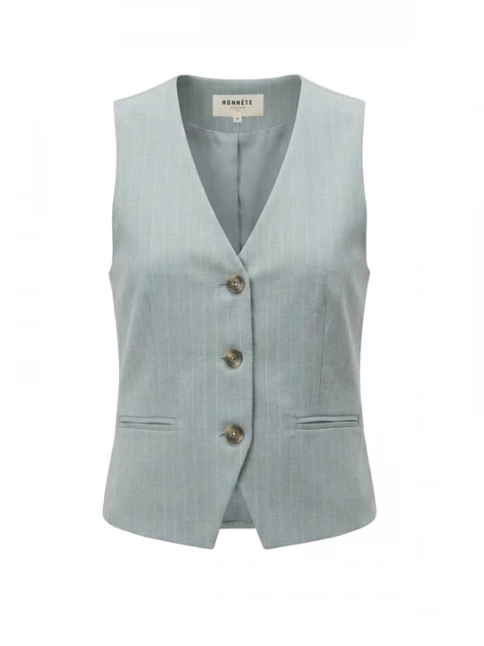 Foto van product Honnête Atelier Bodywarmer 'Lora' turquoise