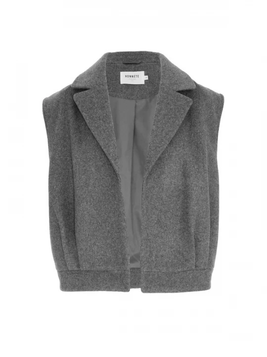 Foto van product Honnête Atelier Bodywarmer 'Lourdes' grijs
