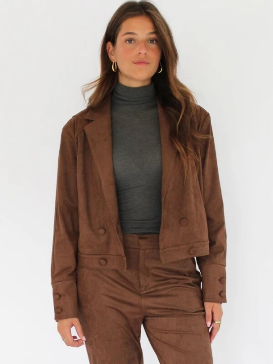 Foto van product Honnête Atelier Tussenjas 'Michelle' donkerbruin