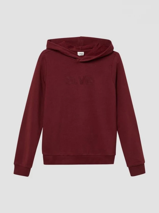 Foto van product Hooded sweatshirt met borduursel en knusse binnenkant s.Oliver rood