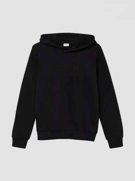 Foto van product Hooded sweatshirt met borduursel en knusse binnenkant s.Oliver zwart
