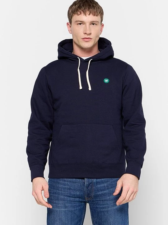 Foto van product Hoodie Double A By Wood Wood donkerblauw