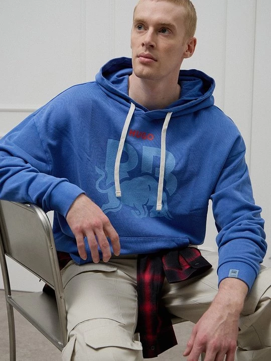 Foto van product Hoodie Hugo blauw