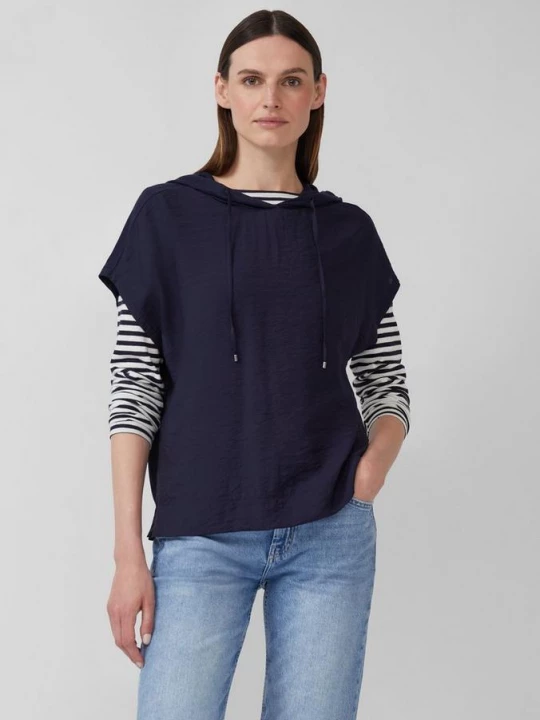 Foto van product Hoodie in stofmix s.Oliver blauw