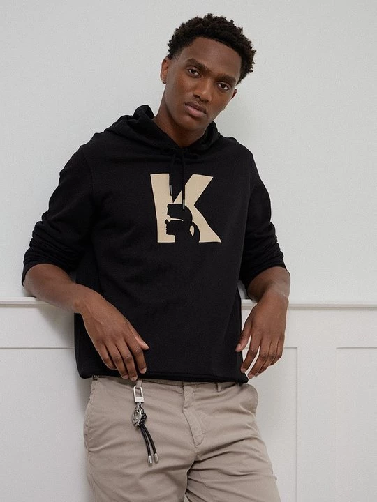 Foto van product Hoodie KARL LAGERFELD petrol gemêleerd