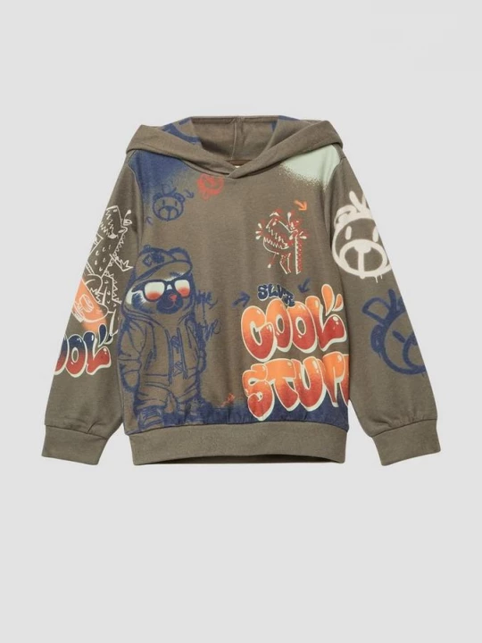 Foto van product Hoodie met all-over print in graffitistijl s.Oliver bruin