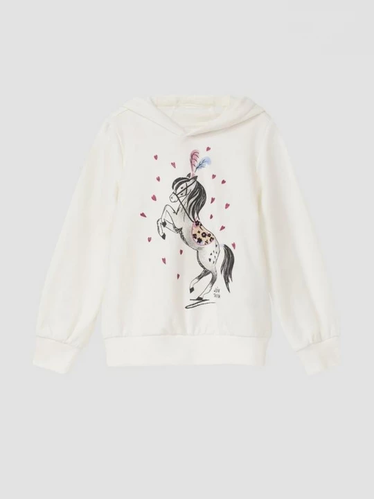 Foto van product Hoodie met glitterprint voor en knusse binnenkant s.Oliver