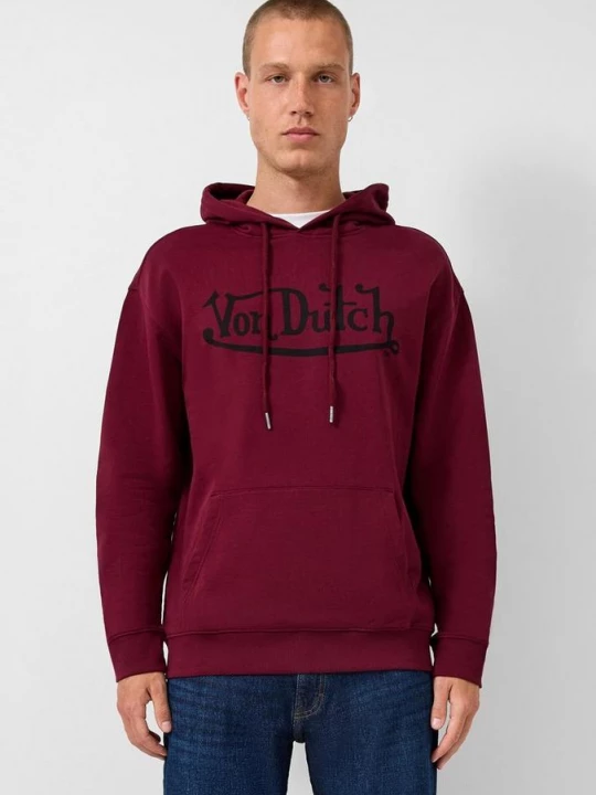 Foto van product Hoodie met print op voorkant | QS x Von Dutch rood