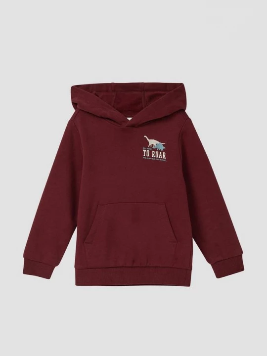 Foto van product Hoodie met voor- en achterkantprint en knusse binnenkant s.Oliver rood
