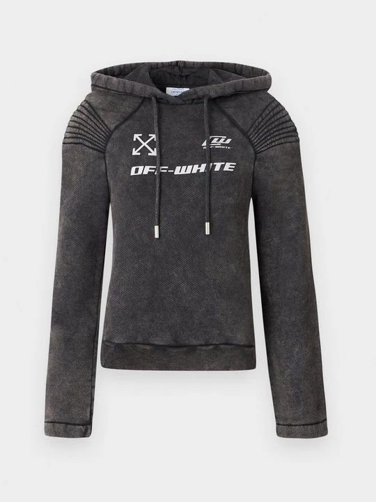 Foto van product Hoodie Off White donkergrijs