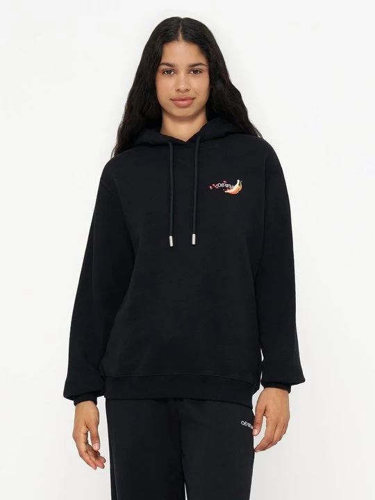 Foto van product Hoodie Off White zwart