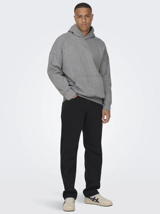 Foto van product Hoodie Only & Sons lichtgrijs gemêleerd