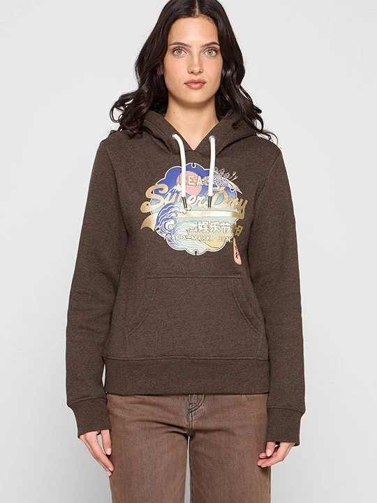 Foto van product Hoodie Superdry bruin
