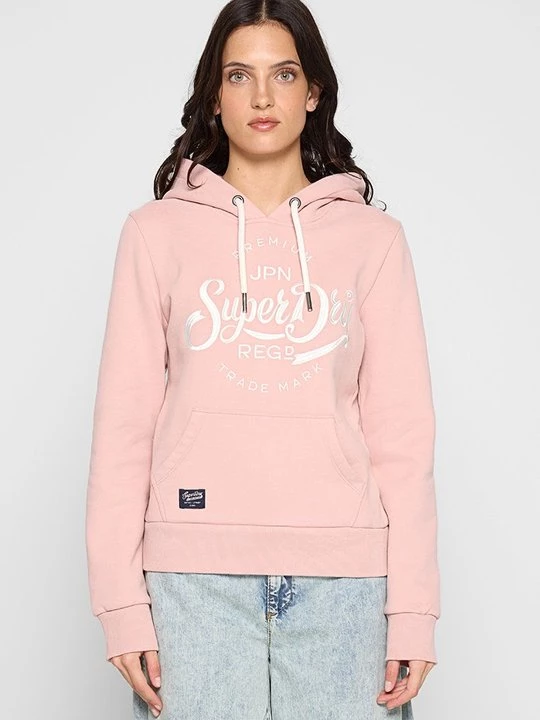 Foto van product Hoodie Superdry donkerroze