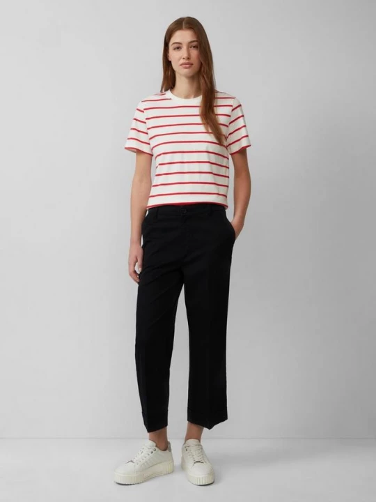 Foto van product Hoog uitgesneden culottes van stretchkatoen met geperste plooien s.Oliver zwart