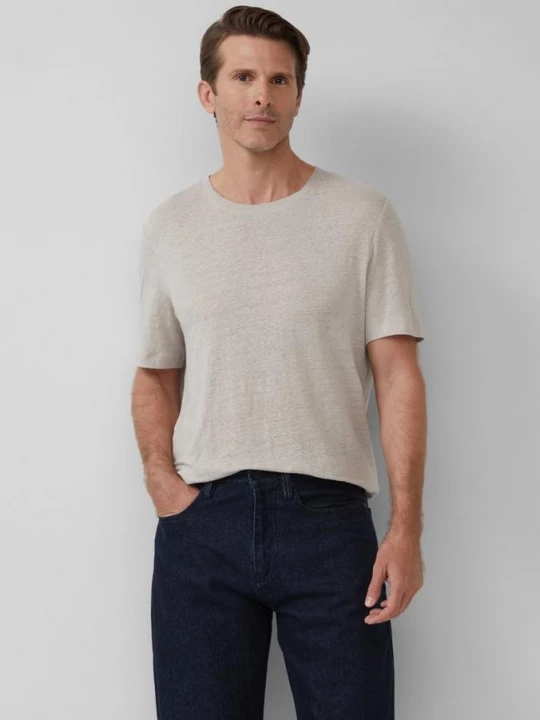 Foto van product Hoogwaardig linnen shirt van slubgaren s.Oliver beżowy