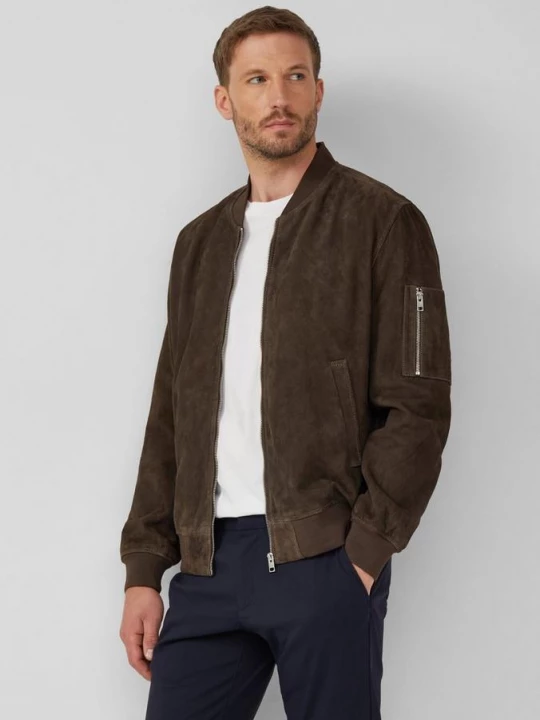Foto van product Hoogwaardige blouson van zacht suède s.Oliver bruin