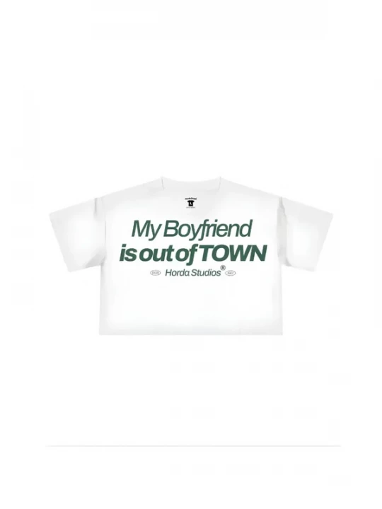Foto van product Horda Shirt 'T-shirt Cropped 100% Cotone 200 Gsm Out Town' offwhite