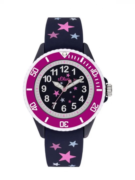 Foto van product Horloge met siliconen band s.Oliver blauw
