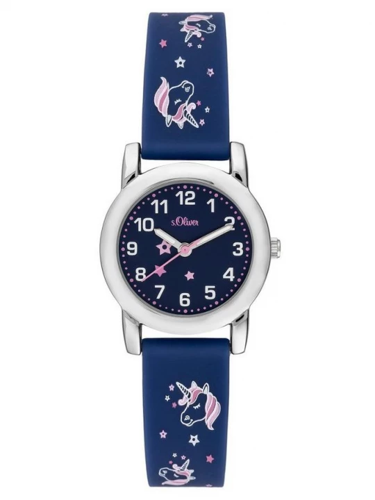 Foto van product Horloge met siliconen bandje s.Oliver blauw