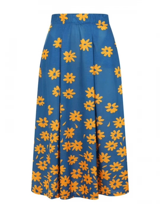 Foto van product HotSquash Rok royal blue / koningsblauw / geel
