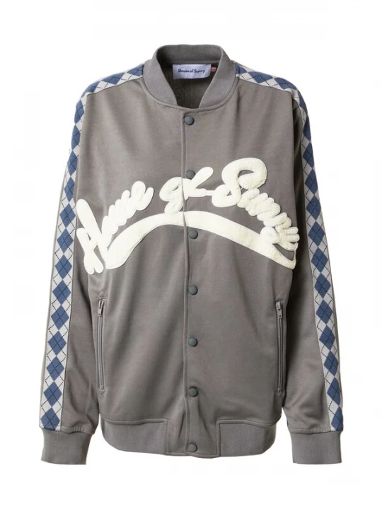 Foto van product House of Sunny Sweatvest 'THE DIAMOND' donkerblauw / grijs / wit