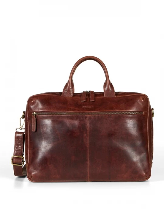 Foto van product Howard London Laptoptas 'Laptop Bag Frank Brown' bruin