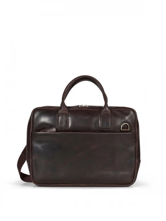 Foto van product Howard London Laptoptas 'Laptop Bag Stanley Dark Brown' donkerbruin