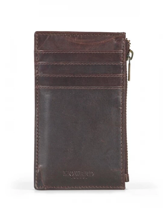 Foto van product Howard London Portemonnee 'Cardwallet Alvin Dark Brown' donkerbruin
