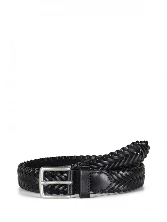 Foto van product Howard London Riem 'Braided Leather Belt Adwin Black' zwart