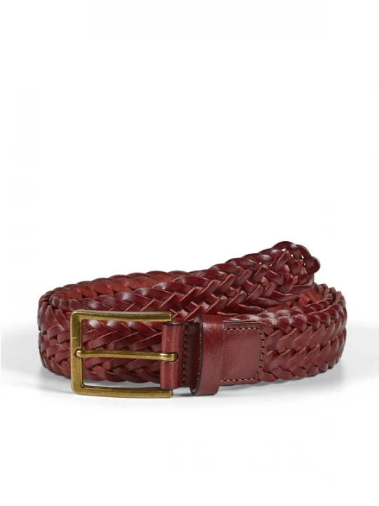 Foto van product Howard London Riem 'Braided Leather Belt Andrew Light Brown' lichtbruin