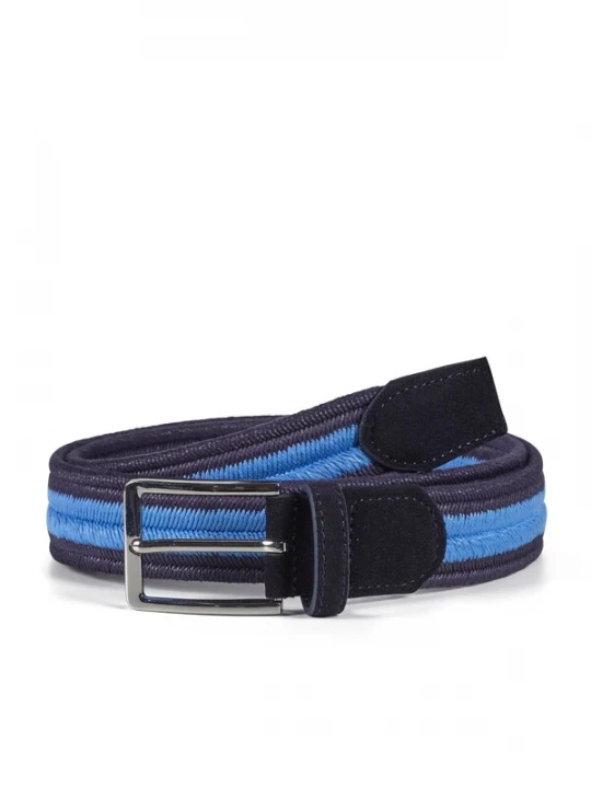 Foto van product Howard London Riem 'Braided Stretch Belt Blue / Light Blue' blauw