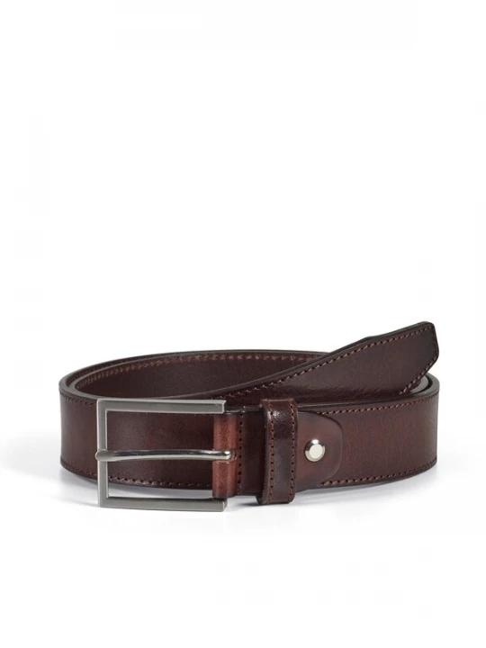 Foto van product Howard London Riem 'Leather Belt Matthew Dark Brown' donkerbruin
