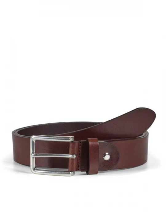 Foto van product Howard London Riem 'Leather Belt Roger Dark Brown' donkerbruin