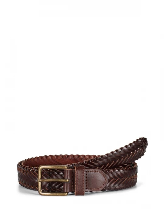 Foto van product Howard London Riem 'Leather Braided Belt Adwin' bruin