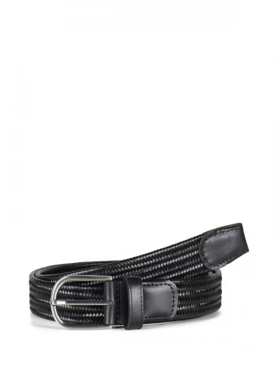 Foto van product Howard London Riem 'Leather Braided Stretch Belt Asher' zwart