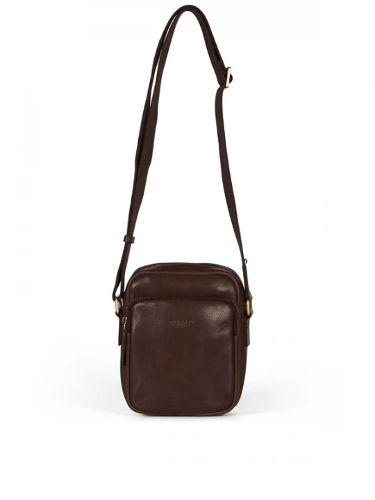 Foto van product Howard London Schoudertas 'Cross Body Bag Eddie Dark Brown' donkerbruin