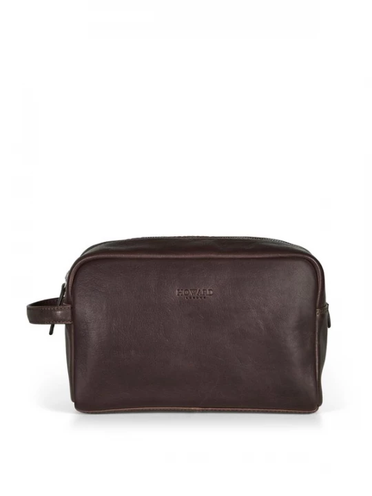 Foto van product Howard London Toilettas 'Howard Washbag Easton Dark Brown' donkerbruin