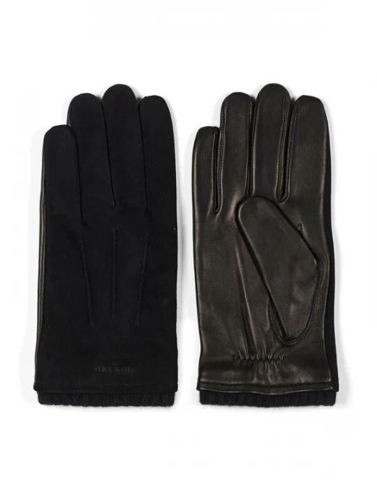 Foto van product Howard London Vingerhandschoenen 'Leather Gloves Bob Black' zwart