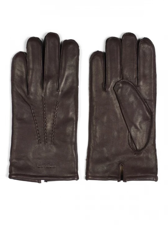 Foto van product Howard London Vingerhandschoenen 'Leather Gloves William Dark Brown' donkerbruin