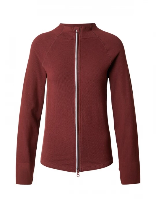 Foto van product HRMN8 Sportief sweatvest 'SCUPLT' zilvergrijs / bourgogne