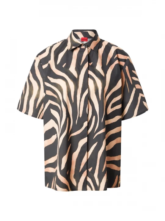 Foto van product HUGO Blouse 'Camule-1' camel / zwart