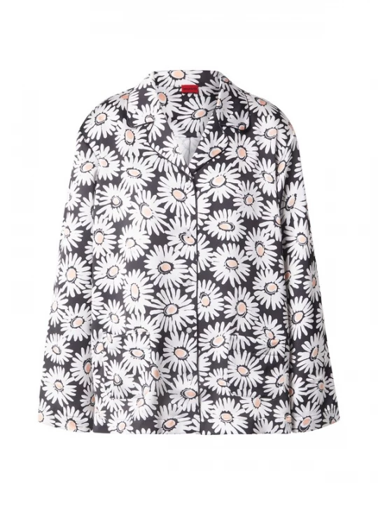 Foto van product HUGO Blouse 'Casmera-1' zwart / wit