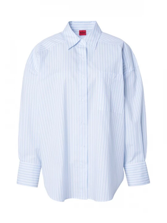 Foto van product HUGO Blouse 'Eustyna' lichtblauw / wit