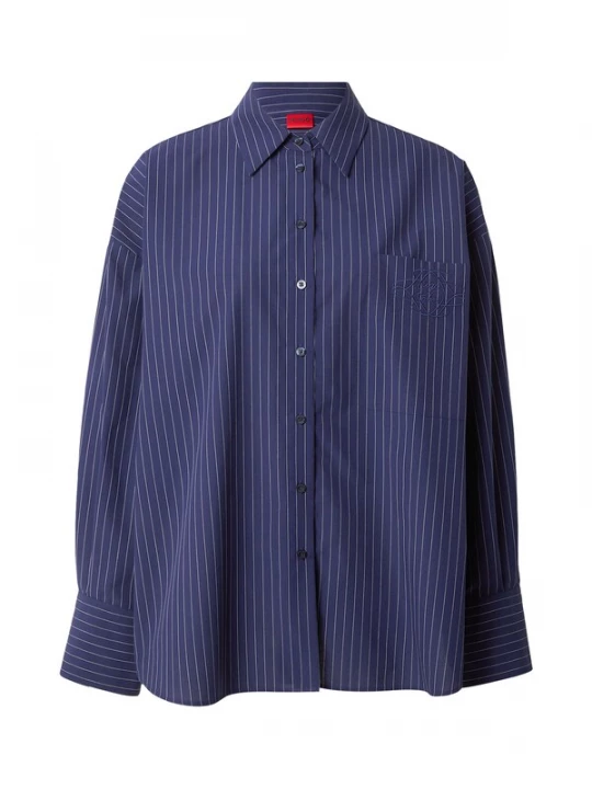 Foto van product HUGO Blouse 'Extra' navy / wit