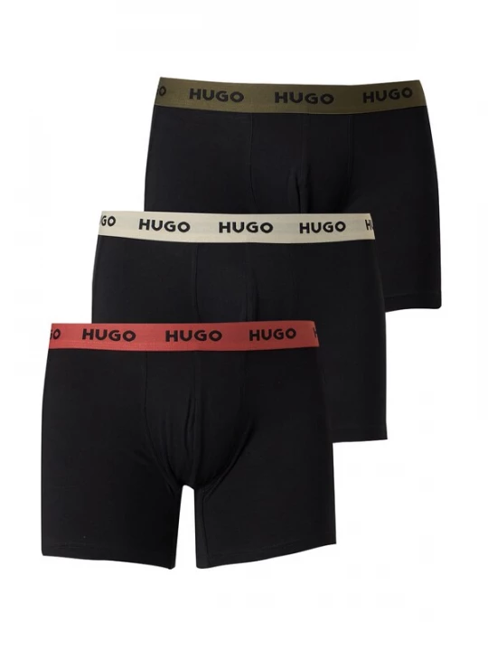 Foto van product HUGO Boxershorts beige / groen / rood / zwart