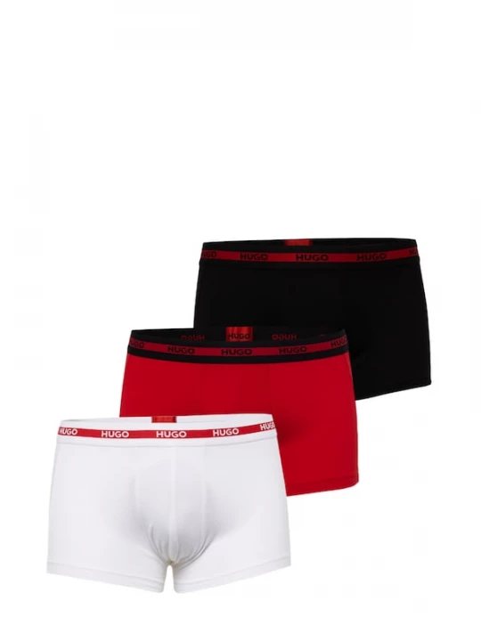 Foto van product HUGO Boxershorts bloedrood / zwart / wit