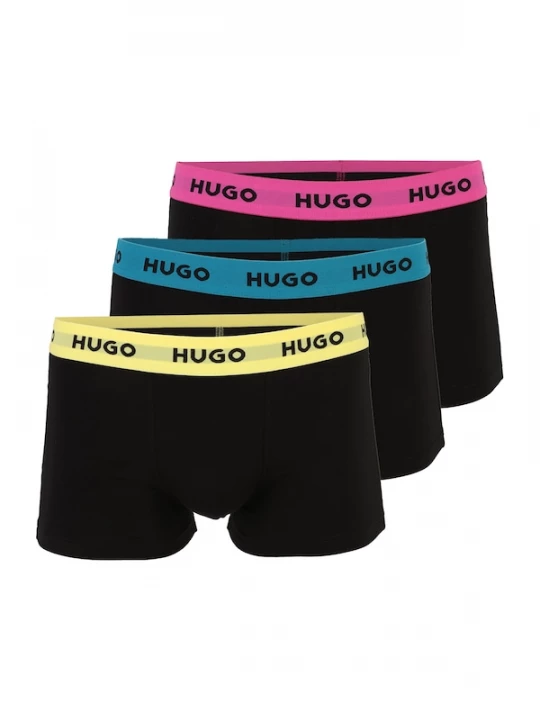 Foto van product HUGO Boxershorts cyaan blauw / geel / donkerroze / zwart