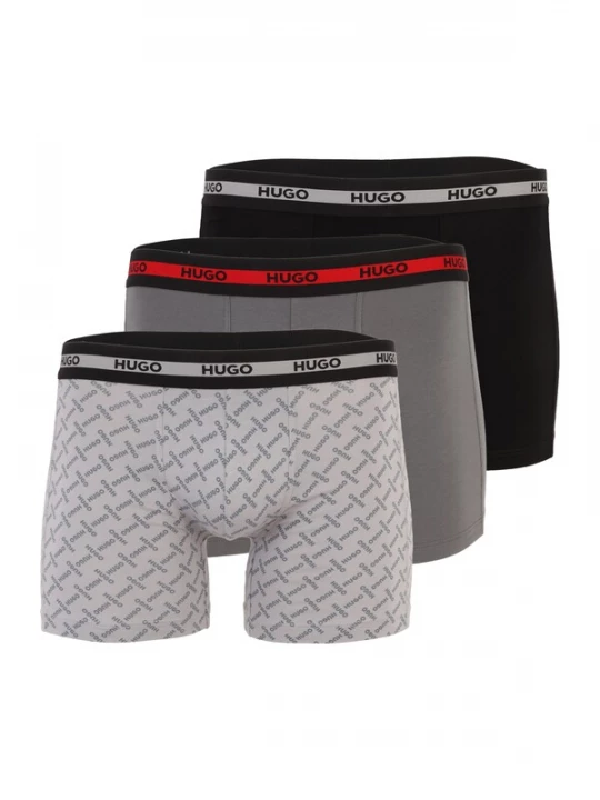Foto van product HUGO Boxershorts grijs / donkergrijs / rood / zwart