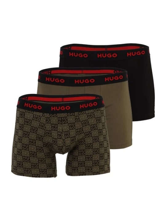 Foto van product HUGO Boxershorts kaki / rood / zwart
